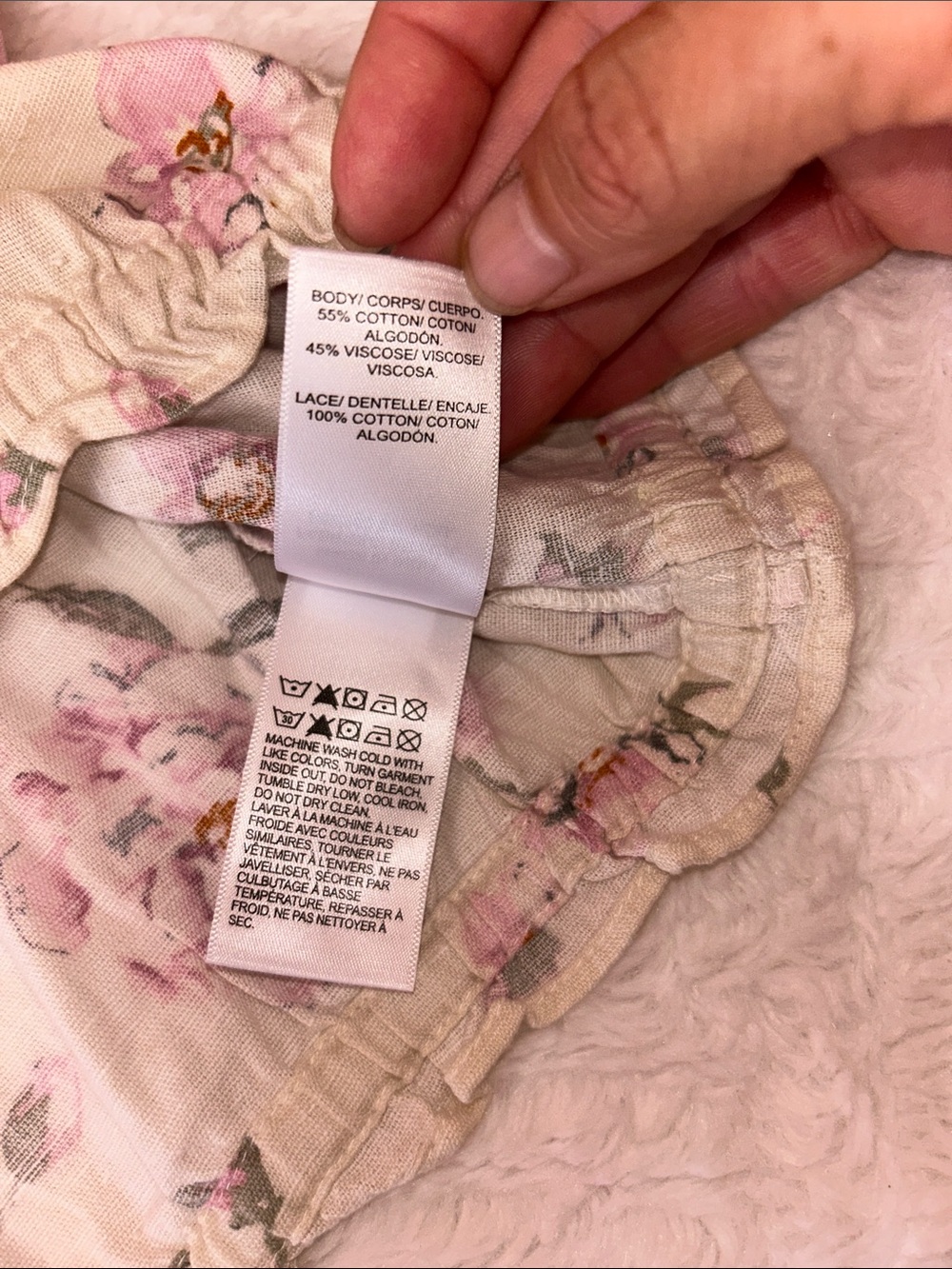 Lucky Brand Cream Floral Off-Shoulder Blossom Crop Top - Picture 10 of 12